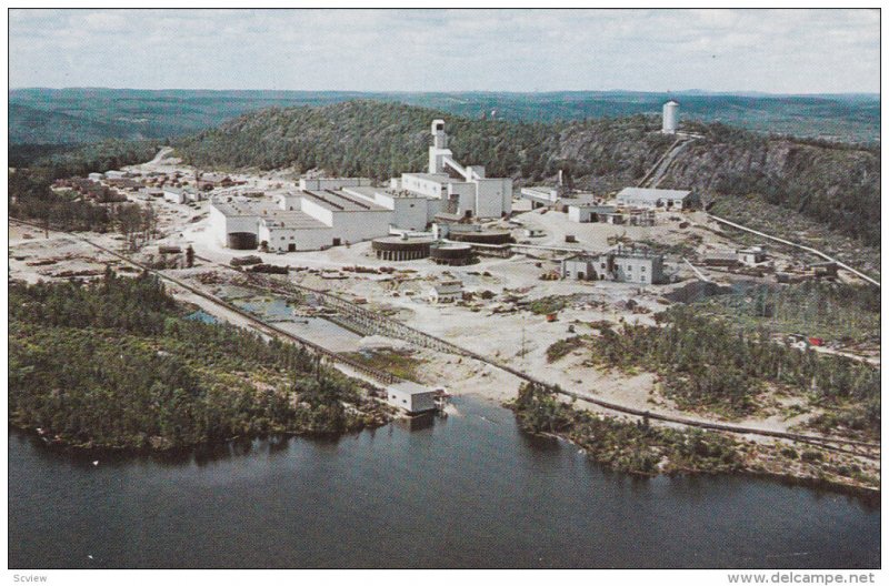 ELLIOT LAKE, Ontario, Canada, 1940-1960's; Aerial View of Northspan