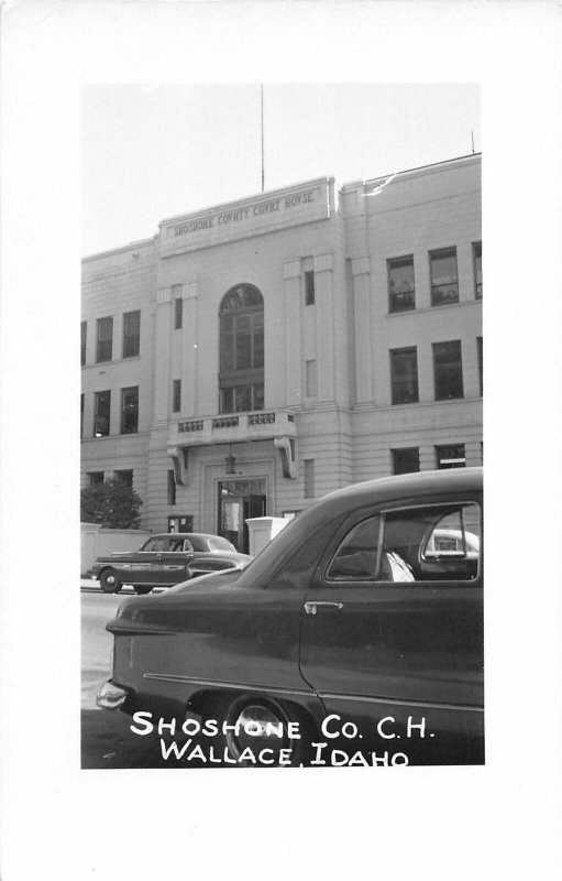 F38/ Wallace Idaho RPPC Postcard c1950s Shoshone County Court House