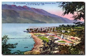 Old Postcard Aix les Bains General View of the pmlage and Lake Bourget