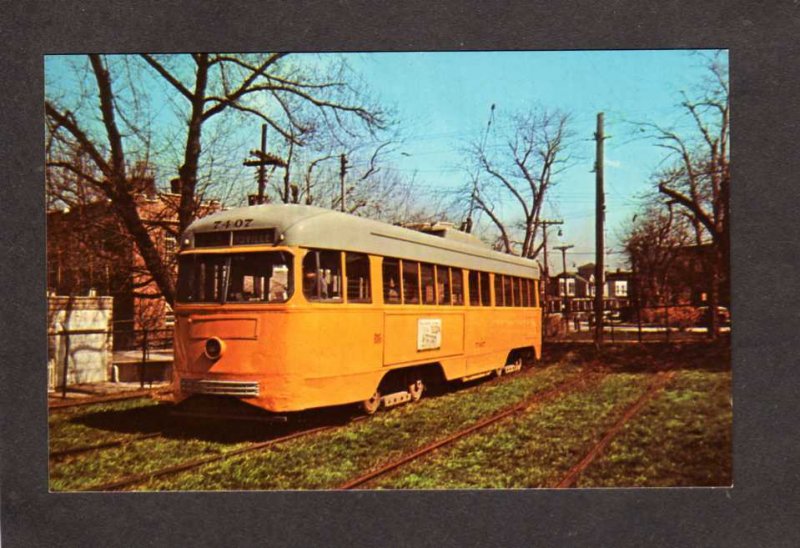 MD Trolley Car Streetcar Govanstown Loop Baltimore Maryland Postcard