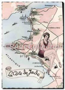 Modern Postcard La Cote Jade pinup