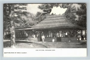 Whalom Park, Car Station, Vintage Postcard Z64