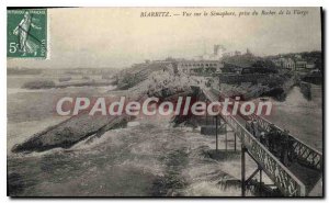Old Postcard Biarritz overlooking the Semaphore decision of the Rock of the V...