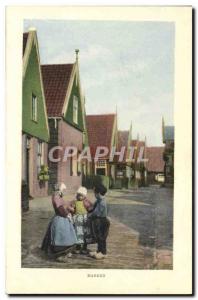 Postcard Old Marken Children Folklore