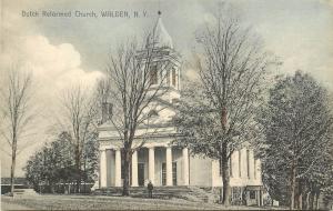 Vintage Postcard Dutch Reformed Church Walden NY Montgomery in Orange County