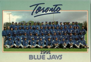 1991 Toronto Blue Jays Team Photo Unused Jumbo 5x7 Vintage Postcard KN1