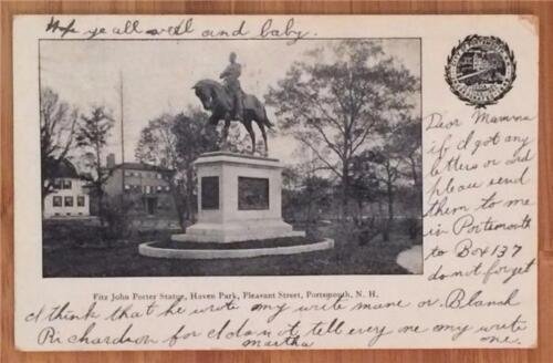 Fitz John Porter Statue, Haven Park, Pleasant Street, Portsmouth, N.H. 1908 