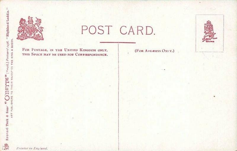 Raphael Tuck Artist Signed Hamish Highland Laddie' Postcard