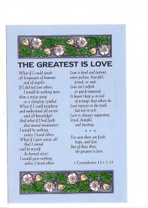 Canadian Bible Society, Corinthians Quote and Greatest is Love Poem