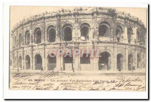 Old Postcard Nimes bullring The external view