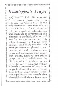 Washington`s Prayer