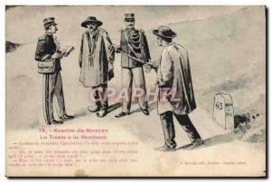 Old Postcard Police Detective Smile Morvan The ins and outs Gendarme