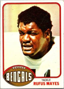 1976 Topps Football Card Rufus Mayes Cincinnati Bengals sk4269