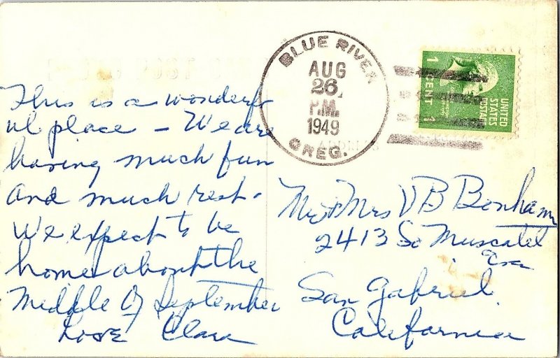 RPPC Postcard Mt. St. Helens Washington Scenic View 1949