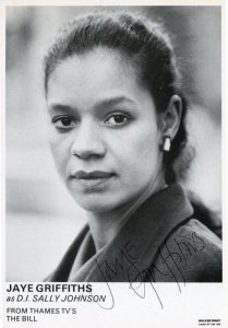 Jaye Griffiths as DI Sally Johnson The Bill ITV Hand Signed Cast Card