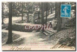 Old Postcard Saint Die Vosges In the massif of Ormont Abies At the fountain A...