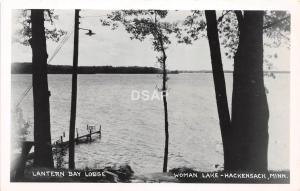 C95/ Hackensack Minnesota Mn Real Photo RPPC Postcard c50s Lantern Bay Lodge