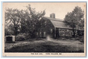 c1940 The Old Jail Exterior Building York Village Maine Vintage Antique Postcard