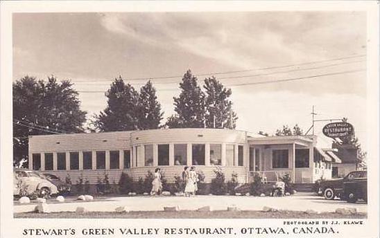 Canada Ontario Ottawa Stewarts Green Valley Restaurant Real Photo RPPC