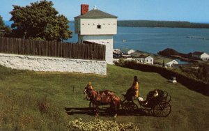 MI - Mackinac Island. Old Fort Mackinac, Block House