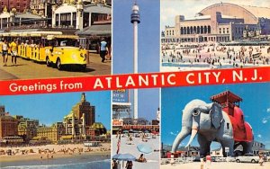 Greetings from Atlantic City New Jersey Postcard