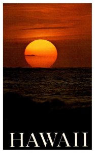 Golden Sunset at Oahus North Shore Hawaii Postcard