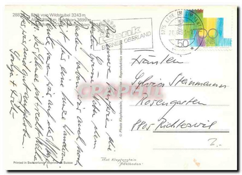 Modern Postcard Blick vom Wildstrubel