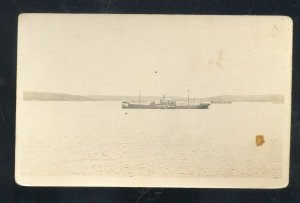 RPPC LIESER GERMANY WWI HALIFAX HARBOR DUTCH SHIP REAL PHOTO POSTCARD 1918