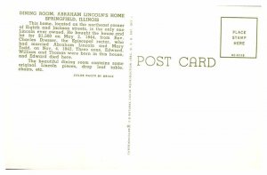 Postcard HOUSE SCENE Springfield Illinois IL AU2970