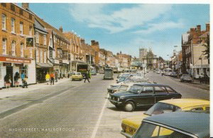 Wiltshire Postcard - High Street - Marlborough - Ref 4051A