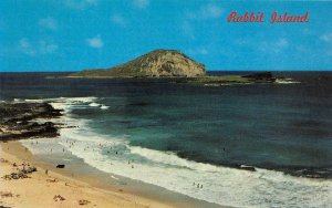 RABBIT ISLAND Oahu, Hawaii Makapuu Beach c1960s Chrome Unused Vintage Postcard