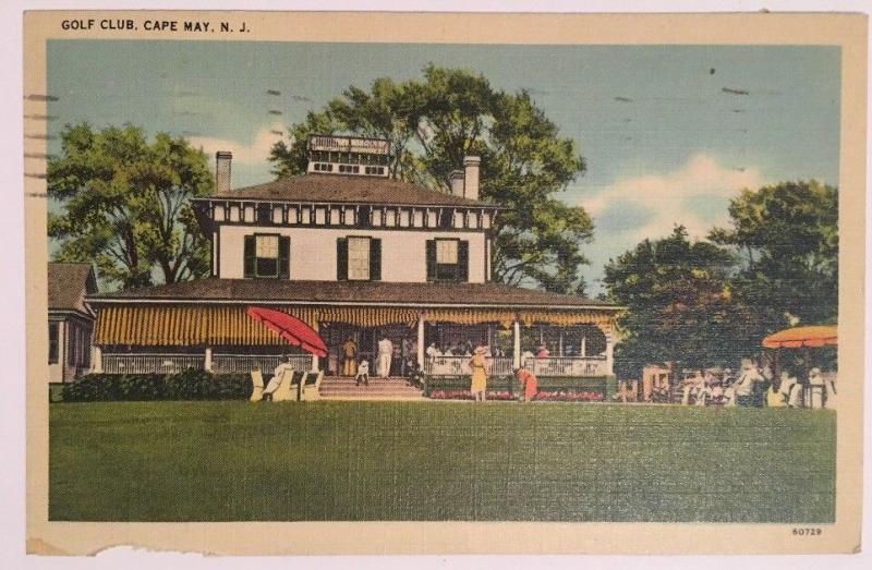 Golf Club Cape May NJ Postcard 1943