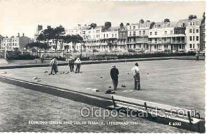 Littlehampton, Lawn Bowling Littlehampton Writing On Back 