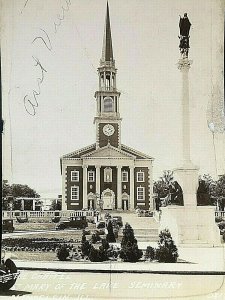 Postcard RPPC Early View of St. Mary of the Lake Seminary in Mondelein, IL   aa1