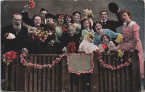 Happy New Year People Celebrating Vintage Postcard C194