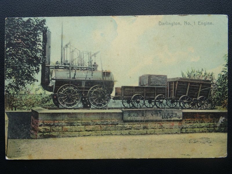 S.& D.R. Stockton & Darlington Railway No.1 ENGINE Buffing Billy c1905 Postcard