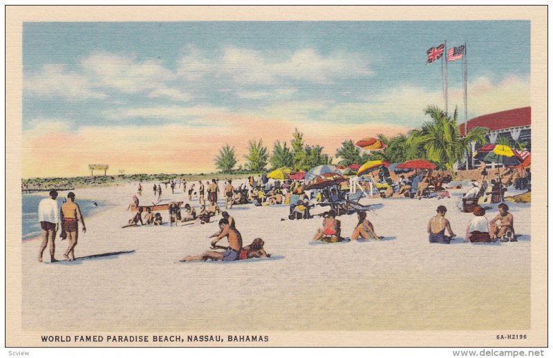 The World Famed Paradise Beach,  Nassau,  Bahamas,   30-40s