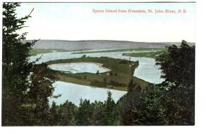 Spoon Island from Evandale, St John River, New Brunswick