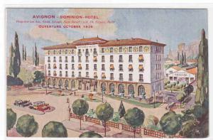 Dominion Hotel Avignon Vaucluse France 1920s postcard