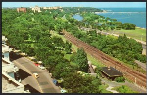 Wisconsin MILWAUKEE View of the Lake Lincoln Memorial Drive Chrome  1950s-1970s