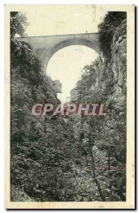 Old Postcard Salins les Bains Around the Bridge