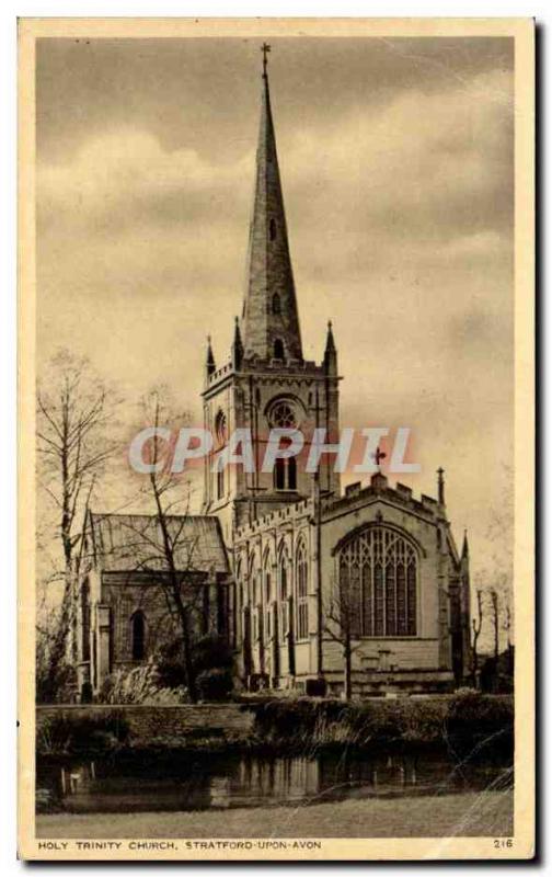 Postcard Old Holy Trinity Church Stratford Upon Avon