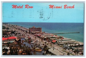 1968 Aerial View Of Motel Row Miami Beach Florida FL Vintage Posted Postcard 