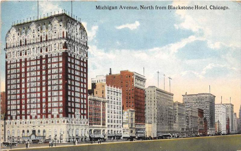 Illinois  Chicago, Michigan Avenue, North from Blackstone Hotel