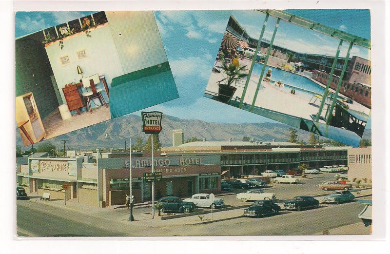 Flamingo Court, Tucson, Arizona ! Tri-View, 1950's Cars !