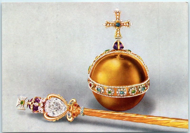 Postcard - The Sovereign's Orb & Head of the Sovereign's Sceptre with the Cross 