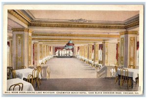 c1920 Ball Room Overlooking Lake Michigan Edgewater Sheridan Chicago IL Postcard