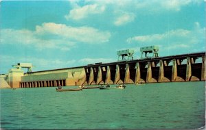 Fishing Kentucky Dam Lake KY Postcard VTG UNP Dexter Vintage Unused Chrome 