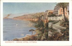 Sorrento Italy Grand Hotel Vittoira c1910 UDB Promo Adv Postcard EXC COND