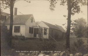 Scituate MA Old Oaken Bucket c1910 Real Photo Postcard